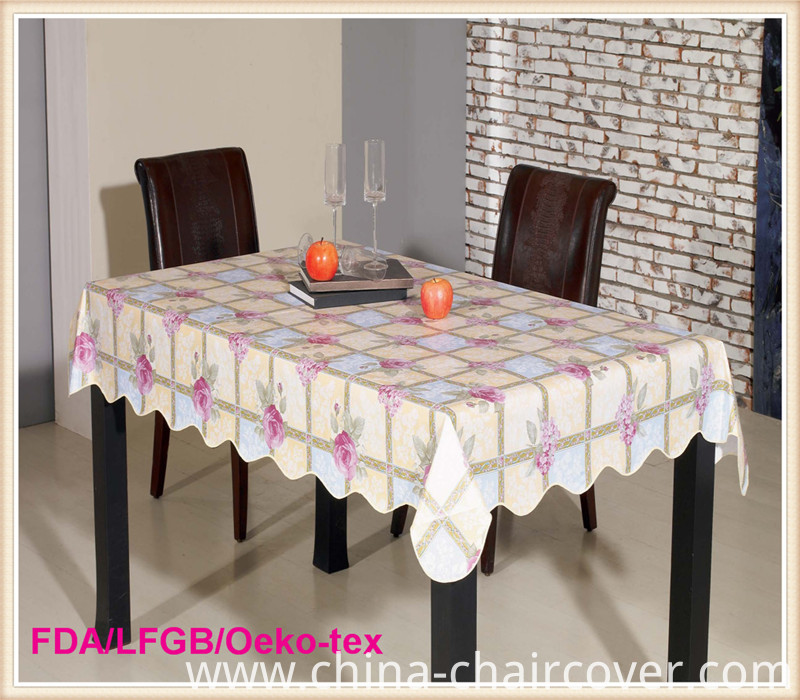 PVC Printed Tablecloth with Nonwoven Backing